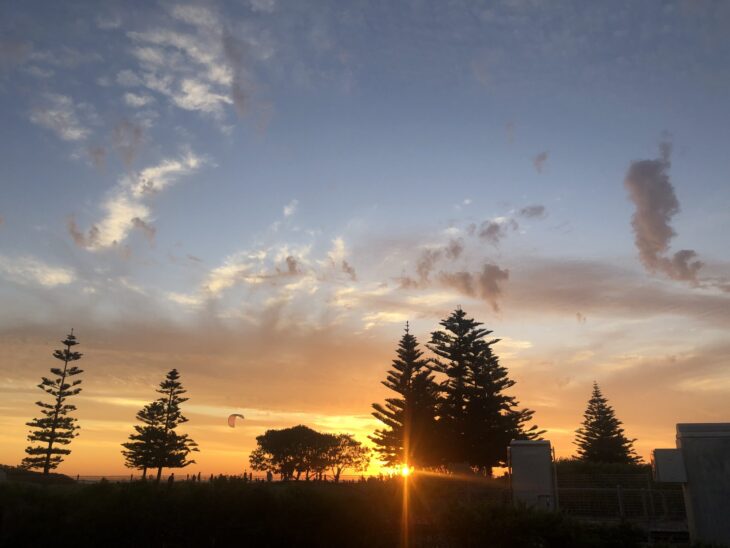 Yoga school south fremantle, sunset for the end of the year